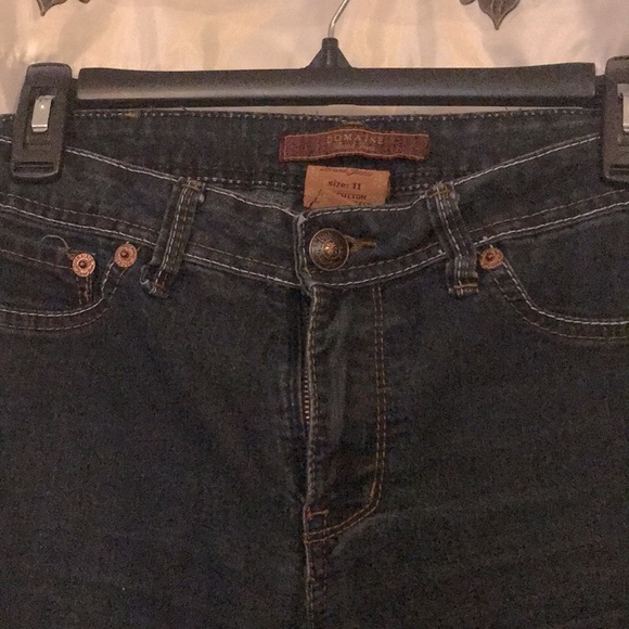 Cuffed Blue Skinny Jeans by Domaine - Picture 2 of 10